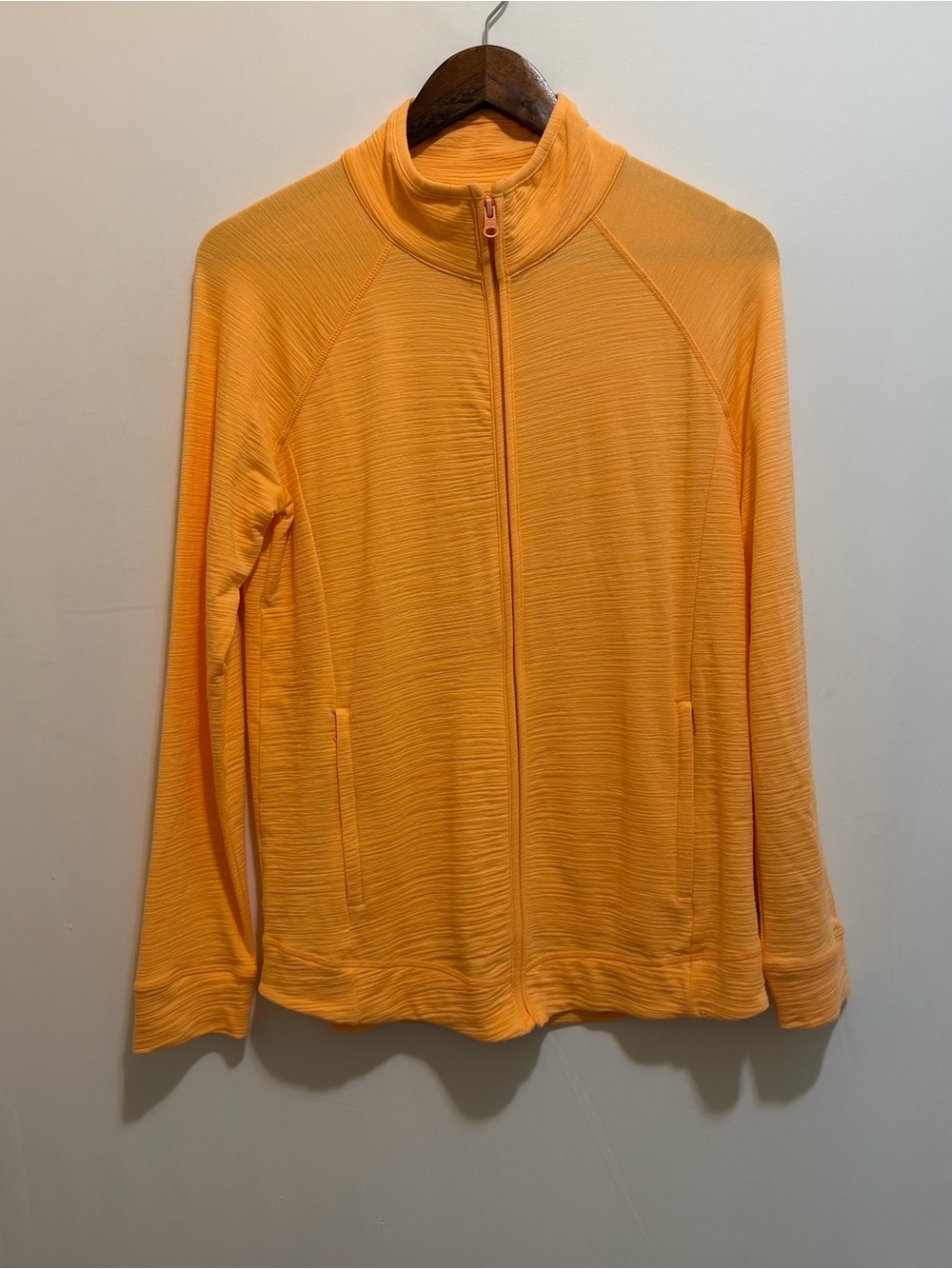 Talbots Bright Orange Full-Zip Bomber Jacket